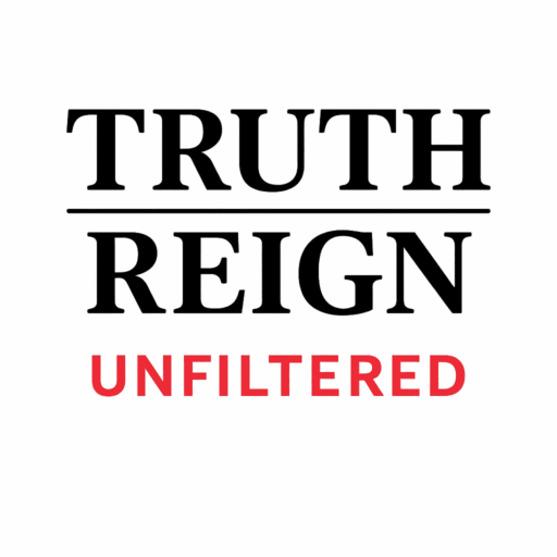 Truth Reign Unfiltered logo in black, white, and red